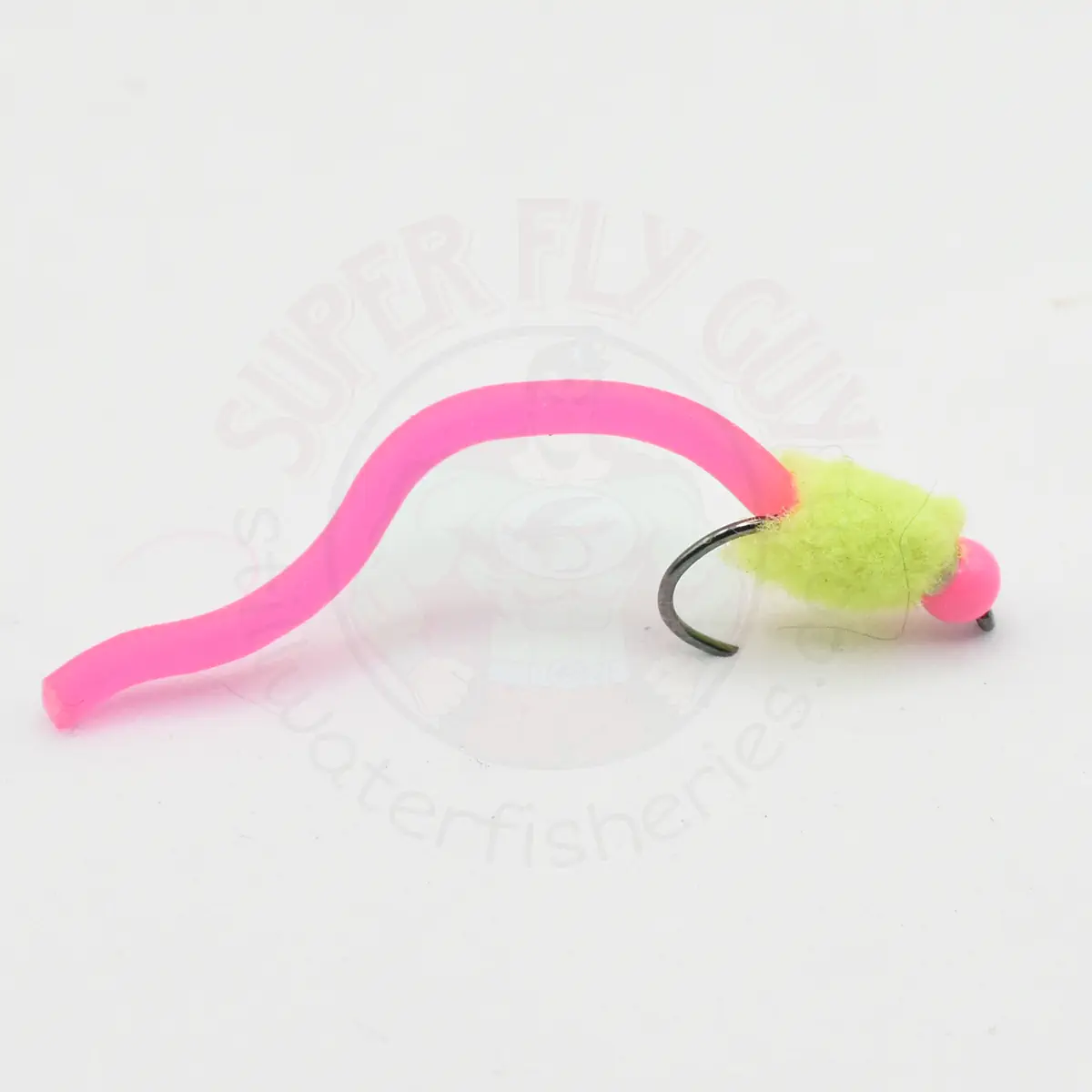 Shimmer Worm - Chartreuse & Pink Squirmy