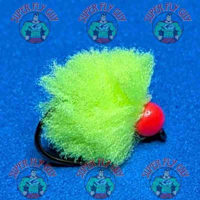 Beaded Egg - Chartreuse & Red