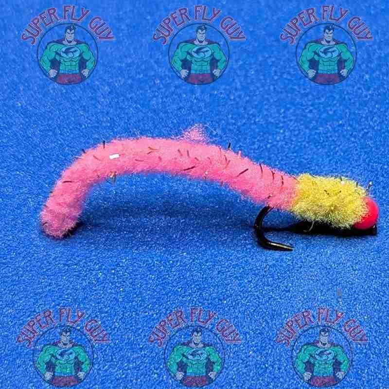 Shimmer Worm - Cheese & Pink