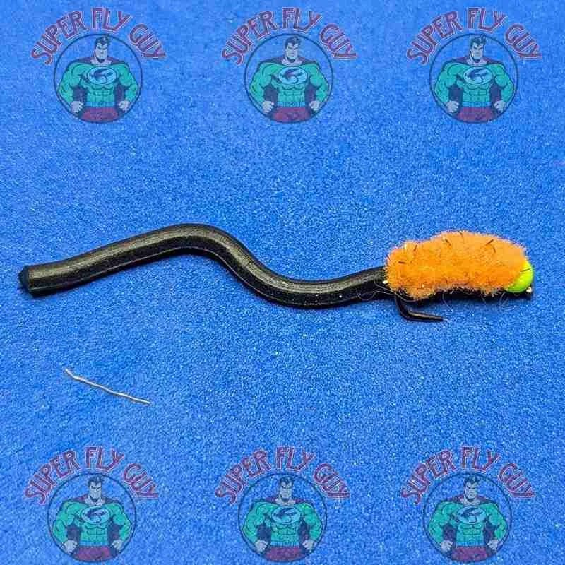 Shimmer Worm - Orange & Black Squirmy - Image 2