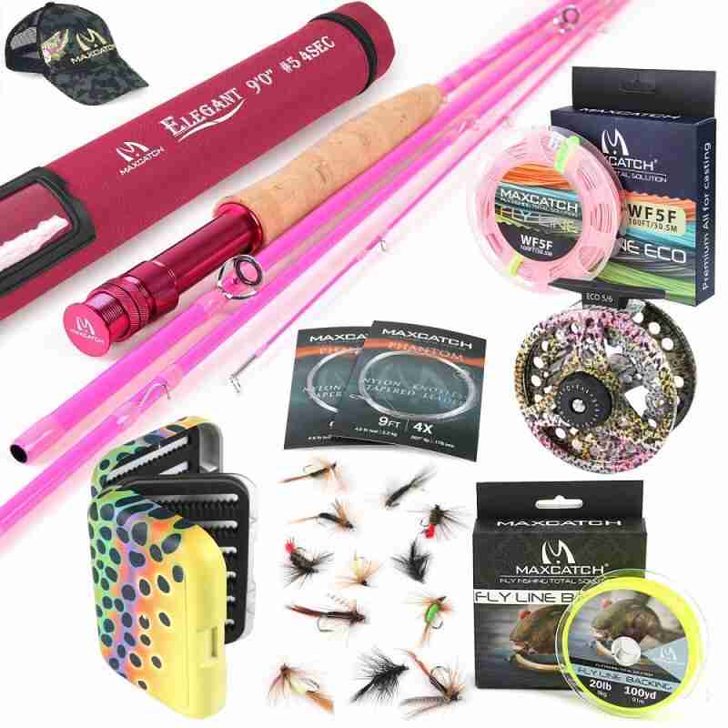 Elegant Pink Fly Fishing Whole Combo