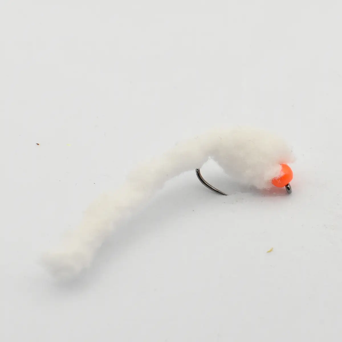Eggstasy Beaded Worm - White & Hot Orange