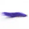 Purple fluffy fishing lure with a bead head, used to attract fish.