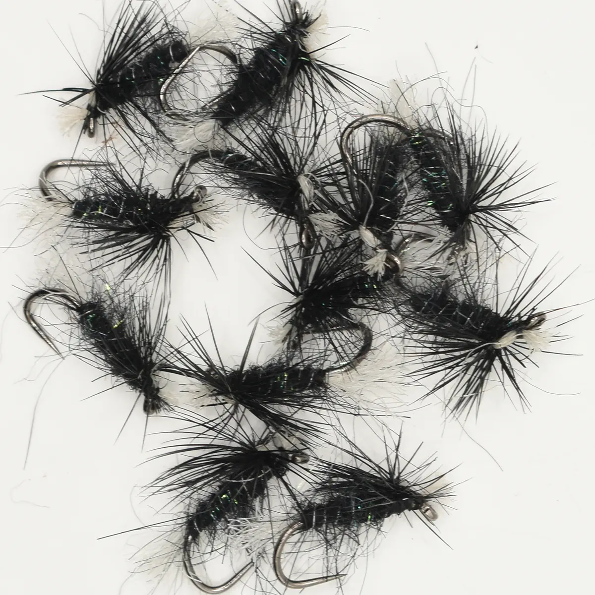 A Dozen Big Black Crippled Midges