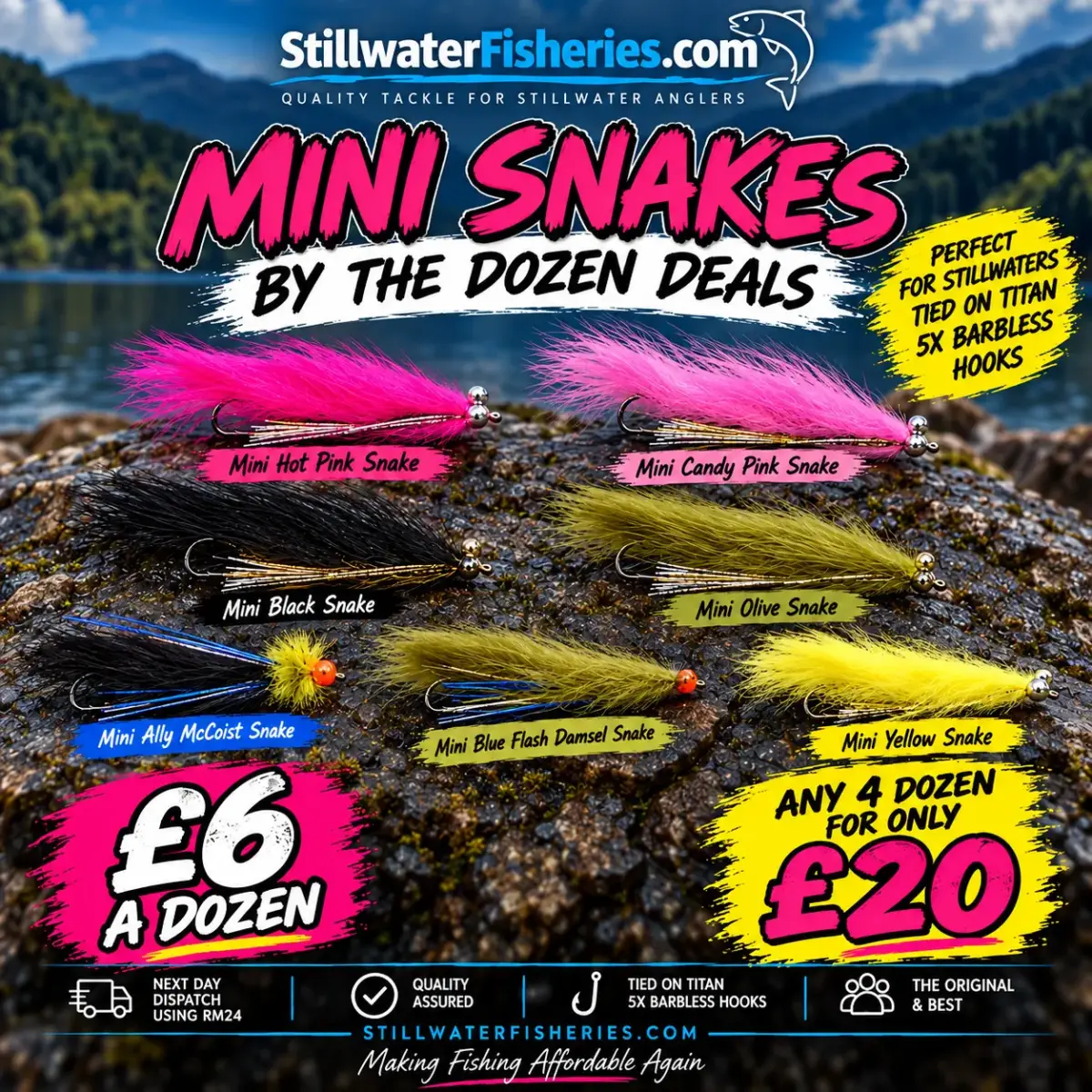 Mini Snakes - £6 per Doz or any 4 for £20
